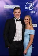 29 April 2017; On arrival at the Leinster Rugby Awards Ball were Leinster's Garry Ringrose with Ellen Beirne. The Awards, MC’d by Darragh Maloney, were a celebration of the 2016/17 Leinster Rugby season to date and over the course of the evening Leinster Rugby acknowledged the contributions of retirees Mike Ross, Eóin Reddan and Luke Fitzgerald as well as presenting Leinster Rugby caps to departees Bill Dardis, Hayden Triggs, Mike McCarthy, Zane Kirchner and Dominic Ryan. Former Leinster Rugby team doctor Professor Arthur Tanner was posthumously inducted into the Guinness Hall of Fame. Some of the Award winners on the night included; Gonzaga College (Deep River Rock School of the Year), David Hicks, De La Salle Palmerston (Beauchamps Contribution to Leinster Rugby Award), Clontarf FC (CityJet Senior Club of the Year), Coláiste Chill Mhantáin (Irish Independent Development School of the Year Award), Athy RFC (Bank of Ireland Junior Club of the Year). Clayton Hotel, Burlington Road, Dublin 4. Photo by Stephen McCarthy/Sportsfile