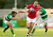 29 April 2017; Simon Zebo of Munster evades Tommaso Benvenuti and Alberto Sgrabi of Treviso during the Guinness PRO12 Round 21 match between Benetton Treviso and Munster at Stadio Monigo in Treviso, Italy. Photo by Roberto Bregani/Sportsfile