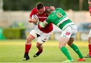 29 April 2017; CJ Stander of Munster is tackled by  Robert Barbieri of Benetton Treviso during the Guinness PRO12 Round 21 match between Benetton Treviso and Munster at Stadio Monigo in Treviso, Italy. Photo by Roberto Bregani/Sportsfile