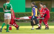 29 April 2017; Ronan O’Mahony of Munster leaves the pitch after picking up an injury during the Guinness PRO12 Round 21 match between Benetton Treviso and Munster at Stadio Monigo in Treviso, Italy. Photo by Roberto Bregani/Sportsfile