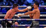 29 April 2017, Luke Campbell, left, lands a punch on Darleys Perez during their WBA World Lightweight Championship Eliminator bout at Wembley Stadium, in London, England. Photo by Brendan Moran/Sportsfile