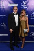 29 April 2017; On arrival at the Leinster Rugby Awards Ball were Leinster's James Tracy with Ashley Doyle. The Awards, MC’d by Darragh Maloney, were a celebration of the 2016/17 Leinster Rugby season to date and over the course of the evening Leinster Rugby acknowledged the contributions of retirees Mike Ross, Eóin Reddan and Luke Fitzgerald as well as presenting Leinster Rugby caps to departees Bill Dardis, Hayden Triggs, Mike McCarthy, Zane Kirchner and Dominic Ryan. Former Leinster Rugby team doctor Professor Arthur Tanner was posthumously inducted into the Guinness Hall of Fame. Some of the Award winners on the night included; Gonzaga College (Deep River Rock School of the Year), David Hicks, De La Salle Palmerston (Beauchamps Contribution to Leinster Rugby Award), Clontarf FC (CityJet Senior Club of the Year), Coláiste Chill Mhantáin (Irish Independent Development School of the Year Award), Athy RFC (Bank of Ireland Junior Club of the Year). Clayton Hotel, Burlington Road, Dublin 4. Photo by Stephen McCarthy/Sportsfile