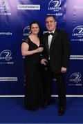 29 April 2017; On arrival at the Leinster Rugby Awards Ball were Alison Moore and Jarrod Bromley. The Awards, MC’d by Darragh Maloney, were a celebration of the 2016/17 Leinster Rugby season to date and over the course of the evening Leinster Rugby acknowledged the contributions of retirees Mike Ross, Eóin Reddan and Luke Fitzgerald as well as presenting Leinster Rugby caps to departees Bill Dardis, Hayden Triggs, Mike McCarthy, Zane Kirchner and Dominic Ryan. Former Leinster Rugby team doctor Professor Arthur Tanner was posthumously inducted into the Guinness Hall of Fame. Some of the Award winners on the night included; Gonzaga College (Deep River Rock School of the Year), David Hicks, De La Salle Palmerston (Beauchamps Contribution to Leinster Rugby Award), Clontarf FC (CityJet Senior Club of the Year), Coláiste Chill Mhantáin (Irish Independent Development School of the Year Award), Athy RFC (Bank of Ireland Junior Club of the Year). Clayton Hotel, Burlington Road, Dublin 4. Photo by Stephen McCarthy/Sportsfile