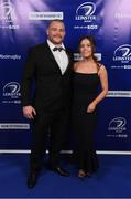 29 April 2017; On arrival at the Leinster Rugby Awards Ball were Leinster's Jack McGrath with Sinéad Corcoran. The Awards, MC’d by Darragh Maloney, were a celebration of the 2016/17 Leinster Rugby season to date and over the course of the evening Leinster Rugby acknowledged the contributions of retirees Mike Ross, Eóin Reddan and Luke Fitzgerald as well as presenting Leinster Rugby caps to departees Bill Dardis, Hayden Triggs, Mike McCarthy, Zane Kirchner and Dominic Ryan. Former Leinster Rugby team doctor Professor Arthur Tanner was posthumously inducted into the Guinness Hall of Fame. Some of the Award winners on the night included; Gonzaga College (Deep River Rock School of the Year), David Hicks, De La Salle Palmerston (Beauchamps Contribution to Leinster Rugby Award), Clontarf FC (CityJet Senior Club of the Year), Coláiste Chill Mhantáin (Irish Independent Development School of the Year Award), Athy RFC (Bank of Ireland Junior Club of the Year). Clayton Hotel, Burlington Road, Dublin 4. Photo by Stephen McCarthy/Sportsfile