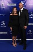 29 April 2017; On arrival at the Leinster Rugby Awards Ball were Leinster's Hayden and Mikala Triggs. The Awards, MC’d by Darragh Maloney, were a celebration of the 2016/17 Leinster Rugby season to date and over the course of the evening Leinster Rugby acknowledged the contributions of retirees Mike Ross, Eóin Reddan and Luke Fitzgerald as well as presenting Leinster Rugby caps to departees Bill Dardis, Hayden Triggs, Mike McCarthy, Zane Kirchner and Dominic Ryan. Former Leinster Rugby team doctor Professor Arthur Tanner was posthumously inducted into the Guinness Hall of Fame. Some of the Award winners on the night included; Gonzaga College (Deep River Rock School of the Year), David Hicks, De La Salle Palmerston (Beauchamps Contribution to Leinster Rugby Award), Clontarf FC (CityJet Senior Club of the Year), Coláiste Chill Mhantáin (Irish Independent Development School of the Year Award), Athy RFC (Bank of Ireland Junior Club of the Year). Clayton Hotel, Burlington Road, Dublin 4. Photo by Stephen McCarthy/Sportsfile