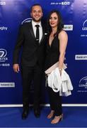 29 April 2017; On arrival at the Leinster Rugby Awards Ball were Leinster's Jamison Gibson Park with Patti Grogan. The Awards, MC’d by Darragh Maloney, were a celebration of the 2016/17 Leinster Rugby season to date and over the course of the evening Leinster Rugby acknowledged the contributions of retirees Mike Ross, Eóin Reddan and Luke Fitzgerald as well as presenting Leinster Rugby caps to departees Bill Dardis, Hayden Triggs, Mike McCarthy, Zane Kirchner and Dominic Ryan. Former Leinster Rugby team doctor Professor Arthur Tanner was posthumously inducted into the Guinness Hall of Fame. Some of the Award winners on the night included; Gonzaga College (Deep River Rock School of the Year), David Hicks, De La Salle Palmerston (Beauchamps Contribution to Leinster Rugby Award), Clontarf FC (CityJet Senior Club of the Year), Coláiste Chill Mhantáin (Irish Independent Development School of the Year Award), Athy RFC (Bank of Ireland Junior Club of the Year). Clayton Hotel, Burlington Road, Dublin 4. Photo by Stephen McCarthy/Sportsfile