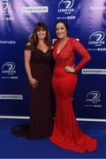 29 April 2017; On arrival at the Leinster Rugby Awards Ball were Sharon Woods and Gemma Bell. The Awards, MC’d by Darragh Maloney, were a celebration of the 2016/17 Leinster Rugby season to date and over the course of the evening Leinster Rugby acknowledged the contributions of retirees Mike Ross, Eóin Reddan and Luke Fitzgerald as well as presenting Leinster Rugby caps to departees Bill Dardis, Hayden Triggs, Mike McCarthy, Zane Kirchner and Dominic Ryan. Former Leinster Rugby team doctor Professor Arthur Tanner was posthumously inducted into the Guinness Hall of Fame. Some of the Award winners on the night included; Gonzaga College (Deep River Rock School of the Year), David Hicks, De La Salle Palmerston (Beauchamps Contribution to Leinster Rugby Award), Clontarf FC (CityJet Senior Club of the Year), Coláiste Chill Mhantáin (Irish Independent Development School of the Year Award), Athy RFC (Bank of Ireland Junior Club of the Year). Clayton Hotel, Burlington Road, Dublin 4. Photo by Stephen McCarthy/Sportsfile