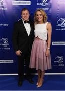29 April 2017; On arrival at the Leinster Rugby Awards Ball were Leinster's Sean Cronin and wife Claire. The Awards, MC’d by Darragh Maloney, were a celebration of the 2016/17 Leinster Rugby season to date and over the course of the evening Leinster Rugby acknowledged the contributions of retirees Mike Ross, Eóin Reddan and Luke Fitzgerald as well as presenting Leinster Rugby caps to departees Bill Dardis, Hayden Triggs, Mike McCarthy, Zane Kirchner and Dominic Ryan. Former Leinster Rugby team doctor Professor Arthur Tanner was posthumously inducted into the Guinness Hall of Fame. Some of the Award winners on the night included; Gonzaga College (Deep River Rock School of the Year), David Hicks, De La Salle Palmerston (Beauchamps Contribution to Leinster Rugby Award), Clontarf FC (CityJet Senior Club of the Year), Coláiste Chill Mhantáin (Irish Independent Development School of the Year Award), Athy RFC (Bank of Ireland Junior Club of the Year). Clayton Hotel, Burlington Road, Dublin 4. Photo by Stephen McCarthy/Sportsfile