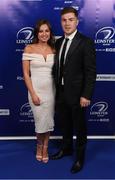 29 April 2017; On arrival at the Leinster Rugby Awards Ball were Luke McGrath and Rebbeca Tarrant. The Awards, MC’d by Darragh Maloney, were a celebration of the 2016/17 Leinster Rugby season to date and over the course of the evening Leinster Rugby acknowledged the contributions of retirees Mike Ross, Eóin Reddan and Luke Fitzgerald as well as presenting Leinster Rugby caps to departees Bill Dardis, Hayden Triggs, Mike McCarthy, Zane Kirchner and Dominic Ryan. Former Leinster Rugby team doctor Professor Arthur Tanner was posthumously inducted into the Guinness Hall of Fame. Some of the Award winners on the night included; Gonzaga College (Deep River Rock School of the Year), David Hicks, De La Salle Palmerston (Beauchamps Contribution to Leinster Rugby Award), Clontarf FC (CityJet Senior Club of the Year), Coláiste Chill Mhantáin (Irish Independent Development School of the Year Award), Athy RFC (Bank of Ireland Junior Club of the Year). Clayton Hotel, Burlington Road, Dublin 4. Photo by Stephen McCarthy/Sportsfile