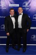 29 April 2017; On arrival at the Leinster Rugby Awards Ball were Leinster's Bryan Byrne, left, and Andrew Porter. The Awards, MC’d by Darragh Maloney, were a celebration of the 2016/17 Leinster Rugby season to date and over the course of the evening Leinster Rugby acknowledged the contributions of retirees Mike Ross, Eóin Reddan and Luke Fitzgerald as well as presenting Leinster Rugby caps to departees Bill Dardis, Hayden Triggs, Mike McCarthy, Zane Kirchner and Dominic Ryan. Former Leinster Rugby team doctor Professor Arthur Tanner was posthumously inducted into the Guinness Hall of Fame. Some of the Award winners on the night included; Gonzaga College (Deep River Rock School of the Year), David Hicks, De La Salle Palmerston (Beauchamps Contribution to Leinster Rugby Award), Clontarf FC (CityJet Senior Club of the Year), Coláiste Chill Mhantáin (Irish Independent Development School of the Year Award), Athy RFC (Bank of Ireland Junior Club of the Year). Clayton Hotel, Burlington Road, Dublin 4. Photo by Stephen McCarthy/Sportsfile