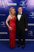 29 April 2017; On arrival at the Leinster Rugby Awards Ball were Sinéad Kelly and Gavin Kelly. The Awards, MC’d by Darragh Maloney, were a celebration of the 2016/17 Leinster Rugby season to date and over the course of the evening Leinster Rugby acknowledged the contributions of retirees Mike Ross, Eóin Reddan and Luke Fitzgerald as well as presenting Leinster Rugby caps to departees Bill Dardis, Hayden Triggs, Mike McCarthy, Zane Kirchner and Dominic Ryan. Former Leinster Rugby team doctor Professor Arthur Tanner was posthumously inducted into the Guinness Hall of Fame. Some of the Award winners on the night included; Gonzaga College (Deep River Rock School of the Year), David Hicks, De La Salle Palmerston (Beauchamps Contribution to Leinster Rugby Award), Clontarf FC (CityJet Senior Club of the Year), Coláiste Chill Mhantáin (Irish Independent Development School of the Year Award), Athy RFC (Bank of Ireland Junior Club of the Year). Clayton Hotel, Burlington Road, Dublin 4. Photo by Stephen McCarthy/Sportsfile