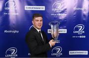 29 April 2017; Luke McGrath with his Bank of Ireland Player’s Player of the Year Award at the Leinster Rugby Awards Ball. The Awards, MC’d by Darragh Maloney, were a celebration of the 2016/17 Leinster Rugby season to date and over the course of the evening Leinster Rugby acknowledged the contributions of retirees Mike Ross, Eóin Reddan and Luke Fitzgerald as well as presenting Leinster Rugby caps to departees Bill Dardis, Hayden Triggs, Mike McCarthy, Zane Kirchner and Dominic Ryan. Former Leinster Rugby team doctor Professor Arthur Tanner was posthumously inducted into the Guinness Hall of Fame. Some of the Award winners on the night included; Gonzaga College (Deep River Rock School of the Year), David Hicks, De La Salle Palmerston (Beauchamps Contribution to Leinster Rugby Award), Clontarf FC (CityJet Senior Club of the Year), Coláiste Chill Mhantáin (Irish Independent Development School of the Year Award), Athy RFC (Bank of Ireland Junior Club of the Year). Professional award winners on the night included Laya Healthcare Young Player of the Year - Joey Carbery, Life Style Sports Supporters Player of the Year - Isa Nacewa, Canterbury Tackle of the Year – Isa Nacewa, Irish Independnet Try of the Year – Adam Byrne and Bank of Ireland Players’ Player of the Year – Luke McGrath. Clayton Hotel, Burlington Road, Dublin 4. Photo by Stephen McCarthy/Sportsfile