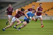 29 April 2017; Aaron Byrne of Dublin in action against Kieran Molloy, left, and Peter Cooke of Galway during the EirGrid All-Ireland U21 Football Final match between Dublin and Galway at O'Connor Park in Tullamore, Dublin. Photo by Cody Glenn/Sportsfile