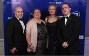29 April 2017; OLSC Committee members, from left, Berty O'Neill, Rebecca Leggett, Sharon Levy Valensi, and Jarrod Bromley at the Leinster Rugby Awards Ball. The Awards, MC’d by Darragh Maloney, were a celebration of the 2016/17 Leinster Rugby season to date and over the course of the evening Leinster Rugby acknowledged the contributions of retirees Mike Ross, Eóin Reddan and Luke Fitzgerald as well as presenting Leinster Rugby caps to departees Bill Dardis, Hayden Triggs, Mike McCarthy, Zane Kirchner and Dominic Ryan. Former Leinster Rugby team doctor Professor Arthur Tanner was posthumously inducted into the Guinness Hall of Fame. Some of the Award winners on the night included; Gonzaga College (Deep River Rock School of the Year), David Hicks, De La Salle Palmerston (Beauchamps Contribution to Leinster Rugby Award), Clontarf FC (CityJet Senior Club of the Year), Coláiste Chill Mhantáin (Irish Independent Development School of the Year Award), Athy RFC (Bank of Ireland Junior Club of the Year). Professional award winners on the night included Laya Healthcare Young Player of the Year - Joey Carbery, Life Style Sports Supporters Player of the Year - Isa Nacewa, Canterbury Tackle of the Year – Isa Nacewa, Irish Independnet Try of the Year – Adam Byrne and Bank of Ireland Players’ Player of the Year – Luke McGrath. Clayton Hotel, Burlington Road, Dublin 4. Photo by Stephen McCarthy/Sportsfile