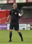 29 April 2017; Referee Andrew Keogh during the FAI Umbro U17 Challenge cup final match between Carrigaline United AFC and Tramore AFC at Turners Cross in Cork. Photo by Matt Browne/Sportsfile