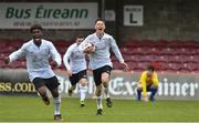 29 April 2017; Tom Carney of Tramore AFC celebrates after the final whistel with his team-mates at the FAI Umbro U17 Challenge cup final match between Carrigaline United AFC and Tramore AFC at Turners Cross in Cork. Photo by Matt Browne/Sportsfile