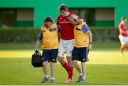 29 April 2017; Dave O’Callaghan of Munster is helped off the pitch due to an injury during the Guinness PRO12 Round 21 match between Benetton Treviso and Munster at Stadio Monigo in Treviso, Italy. Photo by Roberto Bregani/Sportsfile