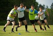 31 October 2011; Ireland players Stephen Cluxton, Colm Begley, right, Steven McDonnell and Leighton Glynn, left, in action during a training session in advance of the 2nd International Rules Series 2011 Test, Royal Pines Resort, Gold Coast, Australia. Picture credit: Ray McManus / SPORTSFILE