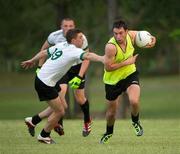 31 October 2011; Ireland's Finnian Hanley is tackled by Eamonn Callaghan during a training session in advance of the 2nd International Rules Series 2011 Test, Royal Pines Resort, Gold Coast, Australia. Picture credit: Ray McManus / SPORTSFILE