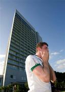 31 October 2011; Ireland's Pearce Hanley applies sun block as he prepares for a training session in advance of the 2nd International Rules Series 2011 Test, Royal Pines Resort, Gold Coast, Australia. Picture credit: Ray McManus / SPORTSFILE