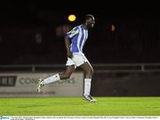 1 November 2011; Michael Isichei, Monaghan United, celebrates after scoring his side's first goal. Airtricity League Promotion Relegation Play-off, 1st Leg, Monaghan United v Galway United, Gortakeegan, Monaghan. Picture credit: David Maher / SPORTSFILE