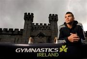 3 November 2011; At the re-launch of Gymnastics Ireland, a dynamic new brand identity for the sport in Ireland, is Olympic and World medalist gymnast, Louis Smith. The London 2012 gold medal hopeful was in Ireland to help promote the sport and Gymnastics Ireland's brand transformation that included the launch of a new webstie, www.gymnasticsireland.com, Facebook Page (Gymnastics Ireland) and Twitter account @gymnasticsire. Dublin Castle, Dublin. Picture credit: Stephen McCarthy / SPORTSFILE