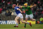 30 April 2017; Ciarán Collier of Laois in action against Neil Heffernan of Meath during the Leinster GAA Hurling Senior Championship Qualifier Group Round 2 match between Meath and Laois at Pairc Tailteann in Meath. Photo by Ray McManus/Sportsfile