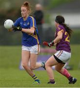30 April 2017; Aishling Moloney of Tipperary in action against Niamh Mernagh of Wexford during the Lidl Ladies Football National League Div 3 Final match between Tipperary and Wexford at the Clane Grounds in Kildare.  Photo by Piaras Ó Mídheach/Sportsfile