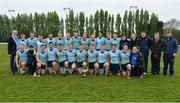 30 April 2017; The UCD team and staff with McCorry Cup after winning the McCorry Cup Final between UCD and Clontarf at St. Mary's RFC in Dublin. Photo by Sam Barnes/Sportsfile