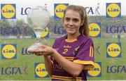 30 April 2017; Sarah Harding-Kenny of Wexford with her Player of the Match Award after the Lidl Ladies Football National League Div 3 Final match between Tipperary and Wexford at the Clane Grounds in Kildare.  Photo by Piaras Ó Mídheach/Sportsfile
