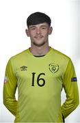 30 April 2017; Kian Clarke of Republic of Ireland  in attendance at Republic of Ireland U17 Squad Portraits and Feature Shots at the Maldron Hotel in Dublin. Photo by Sam Barnes/Sportsfile