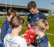 1 May 2017; Leinster's Jonathan Sexton signs autographs for supporters during an open squad training session at the RDS Arena, Ballsbridge, Dublin. Photo by Piaras Ó Mídheach/Sportsfile