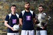 2 May 2017; Donegal's Paddy McBrearty, left, Mayo's Aidan O'Shea, centre, and Jack McCaffrey pictured at AIB’s ‘Club Fuels County’ launch of the GAA All-Ireland Football Championship. AIB is proud to be a partner of the GAA for 25 years and backing both Club and County for a third consecutive year. For exclusive content and behind the scenes action throughout the season follow on Twitter, Instagram, Snapchat, Facebook and AIB.ie/GAA.   Photo by Ramsey Cardy/Sportsfile
