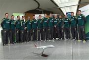 3 May 2017; Turkish Airlines and Dublin Airport Authority wish the Cricket Ireland team good luck prior to the squad's departure for the One Day Internationals at Bristol and Lord's. Pictured are the Cricket ireland squad at Dublin Airport in Dublin. Photo by David Maher/Sportsfile
