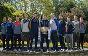 3 May 2017; In attendance at the Leinster GAA Senior Hurling and Football Championships 2017 Launch are footballers, from left, Stephen Kelly of Wicklow, Stephen Attride of Laois, Padraig Rath of Louth, Kevin Feely of Kildare, Daithi Waters of Wexford, Ciaran Kilkenny of Dublin, Paddy Collum of Longford, Graham Reilly of Meath, Sean Pender of Offaly, Daragh Foley of Carlow and Ger Egan of Westmeath. Pearse Museum, Dublin. Photo by Sam Barnes/Sportsfile