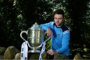3 May 2017; Dublin hurler Niall McMorrow with the Bob O'Keeffe Cup in attendance at the Leinster GAA Senior Hurling and Football Championships 2017 Launch in Pearse Museum, Dublin. Photo by Piaras Ó Mídheach/Sportsfile