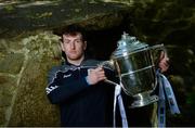 3 May 2017; Galway hurler Pádraic Mannion with the Bob O'Keeffe Cup in attendance at the Leinster GAA Senior Hurling and Football Championships 2017 Launch in Pearse Museum, Dublin. Photo by Piaras Ó Mídheach/Sportsfile