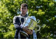 3 May 2017; Galway hurler Pádraic Mannion with the Bob O'Keeffe Cup in attendance at the Leinster GAA Senior Hurling and Football Championships 2017 Launch in Pearse Museum, Dublin. Photo by Piaras Ó Mídheach/Sportsfile