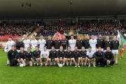23 October 2011; The Clonoe O'Rahilly's squad. Tyrone County Senior Football Championship Final, Clonoe O'Rahilly's v Dromore St Dympna's, Healy Park, Omagh, Co. Tyrone. Picture credit: Oliver McVeigh / SPORTSFILE