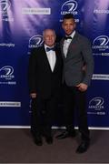 29 April 2017; In attendance at the Leinster Rugby Awards Ball are Leinster kitman Johnny O'Hagan and Zane Kirchner. The Awards, MC’d by Darragh Maloney, were a celebration of the 2016/17 Leinster Rugby season to date and over the course of the evening Leinster Rugby acknowledged the contributions of retirees Mike Ross, Eóin Reddan and Luke Fitzgerald as well as presenting Leinster Rugby caps to departees Bill Dardis, Hayden Triggs, Mike McCarthy, Zane Kirchner and Dominic Ryan. Former Leinster Rugby team doctor Professor Arthur Tanner was posthumously inducted into the Guinness Hall of Fame. Some of the Award winners on the night included; Gonzaga College (Deep River Rock School of the Year), David Hicks, De La Salle Palmerston (Beauchamps Contribution to Leinster Rugby Award), Clontarf FC (CityJet Senior Club of the Year), Coláiste Chill Mhantáin (Irish Independent Development School of the Year Award), Athy RFC (Bank of Ireland Junior Club of the Year). Professional award winners on the night included Laya Healthcare Young Player of the Year - Joey Carbery, Life Style Sports Supporters Player of the Year - Isa Nacewa, Canterbury Tackle of the Year – Isa Nacewa, Irish Independnet Try of the Year – Adam Byrne and Bank of Ireland Players’ Player of the Year – Luke McGrath. Clayton Hotel, Burlington Road, Dublin 4. Photo by Stephen McCarthy/Sportsfile