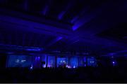 29 April 2017; Leinster Rugby President Frank Doherty speaking at the Leinster Rugby Awards Ball. The Awards, MC’d by Darragh Maloney, were a celebration of the 2016/17 Leinster Rugby season to date and over the course of the evening Leinster Rugby acknowledged the contributions of retirees Mike Ross, Eóin Reddan and Luke Fitzgerald as well as presenting Leinster Rugby caps to departees Bill Dardis, Hayden Triggs, Mike McCarthy, Zane Kirchner and Dominic Ryan. Former Leinster Rugby team doctor Professor Arthur Tanner was posthumously inducted into the Guinness Hall of Fame. Some of the Award winners on the night included; Gonzaga College (Deep River Rock School of the Year), David Hicks, De La Salle Palmerston (Beauchamps Contribution to Leinster Rugby Award), Clontarf FC (CityJet Senior Club of the Year), Coláiste Chill Mhantáin (Irish Independent Development School of the Year Award), Athy RFC (Bank of Ireland Junior Club of the Year). Professional award winners on the night included Laya Healthcare Young Player of the Year - Joey Carbery, Life Style Sports Supporters Player of the Year - Isa Nacewa, Canterbury Tackle of the Year – Isa Nacewa, Irish Independnet Try of the Year – Adam Byrne and Bank of Ireland Players’ Player of the Year – Luke McGrath. Clayton Hotel, Burlington Road, Dublin 4. Photo by Stephen McCarthy/Sportsfile