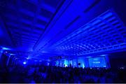 29 April 2017; A general view of the Leinster Rugby Awards Ball. The Awards, MC’d by Darragh Maloney, were a celebration of the 2016/17 Leinster Rugby season to date and over the course of the evening Leinster Rugby acknowledged the contributions of retirees Mike Ross, Eóin Reddan and Luke Fitzgerald as well as presenting Leinster Rugby caps to departees Bill Dardis, Hayden Triggs, Mike McCarthy, Zane Kirchner and Dominic Ryan. Former Leinster Rugby team doctor Professor Arthur Tanner was posthumously inducted into the Guinness Hall of Fame. Some of the Award winners on the night included; Gonzaga College (Deep River Rock School of the Year), David Hicks, De La Salle Palmerston (Beauchamps Contribution to Leinster Rugby Award), Clontarf FC (CityJet Senior Club of the Year), Coláiste Chill Mhantáin (Irish Independent Development School of the Year Award), Athy RFC (Bank of Ireland Junior Club of the Year). Professional award winners on the night included Laya Healthcare Young Player of the Year - Joey Carbery, Life Style Sports Supporters Player of the Year - Isa Nacewa, Canterbury Tackle of the Year – Isa Nacewa, Irish Independnet Try of the Year – Adam Byrne and Bank of Ireland Players’ Player of the Year – Luke McGrath. Clayton Hotel, Burlington Road, Dublin 4. Photo by Stephen McCarthy/Sportsfile