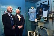 4 May 2017; Uachtarán Chumann Lúthchleas Gael Aogán Ó Fearghail with former Dublin player and manager Tony Hanahoe during the official opening of the GAA Museum &quot;Imreoir to Bainisteoir&quot; exhibition launch at the GAA Museum in Croke Park, Dublin. Photo by Matt Browne/Sportsfile