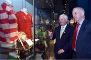 4 May 2017; Uachtarán Chumann Lúthchleas Gael Aogán Ó Fearghail with former Cork player and manager Conor Counihan during the official opening of the GAA Museum &quot;Imreoir to Bainisteoir&quot; exhibition launch at the GAA Museum in Croke Park, Dublin. Photo by Matt Browne/Sportsfile