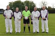 30 April 2017; Referee Niall McCormack and his umpires before the Lidl Ladies Football National League Div 4 Final match between Longford and Wicklow at the Clane Grounds in Kildare.  Photo by Piaras Ó Mídheach/Sportsfile