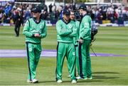 5 May 2017; Ireland players William Porterfield, left, and Gary Wilson after the One Day International between England and Ireland at The Brightside Ground in Bristol, England. Photo by Matt Impey/Sportsfile