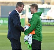 5 May 2017; Stephen Kenny manager of Dundalk with Shamrock Rovers coach Damien Duff before the SSE Airtricity League Premier Division game between Shamrock Rovers and Dundalk at Tallaght Stadium in Dublin. Photo by Matt Browne/Sportsfile