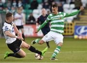 5 May 2017; Graham Shaw of Shamrock Rovers in action against Dane Massey of Dundalk during the SSE Airtricity League Premier Division game between Shamrock Rovers and Dundalk at Tallaght Stadium in Dublin. Photo by Matt Browne/Sportsfile