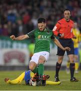 5 May 2017; Jimmy Keohane of Cork City is tackled by Paddy McCourt of Finn Harps during the SSE Airtricity League Premier Division game between Cork City and Finn Harps at Turners Cross in Cork. Photo by Brendan Moran/Sportsfile