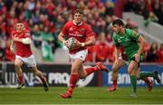 6 May 2017; Dan Goggin of Munster breaks through the Connacht defence on the way to setting up his side's first try during the Guinness PRO12 Round 22 match between Munster and Connacht at Thomond Park, in Limerick. Photo by Brendan Moran/Sportsfile